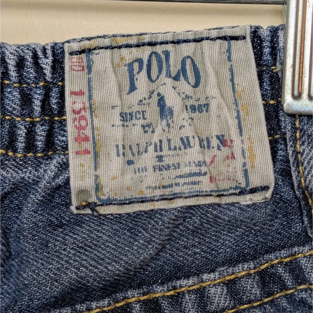 Vintage Polo Jeans Co. Ralph Lauren Infant Blue Denim Size 12‎ Months